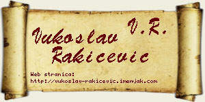 Vukoslav Rakićević vizit kartica